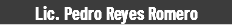 Lic. Pedro Reyes Romero